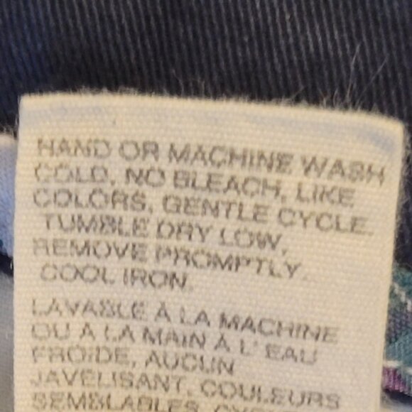 Woolrich Women's Straight Leg Brushed Cotton Canvas Pants Navy Size 14 - Picture 10 of 10